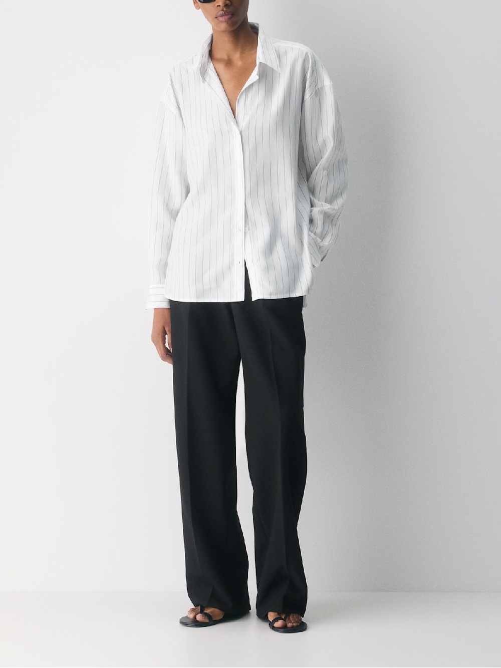 Aritzia Babaton Archive Shirt in Essential Colors — Hndsn Strp Wt/Admiral